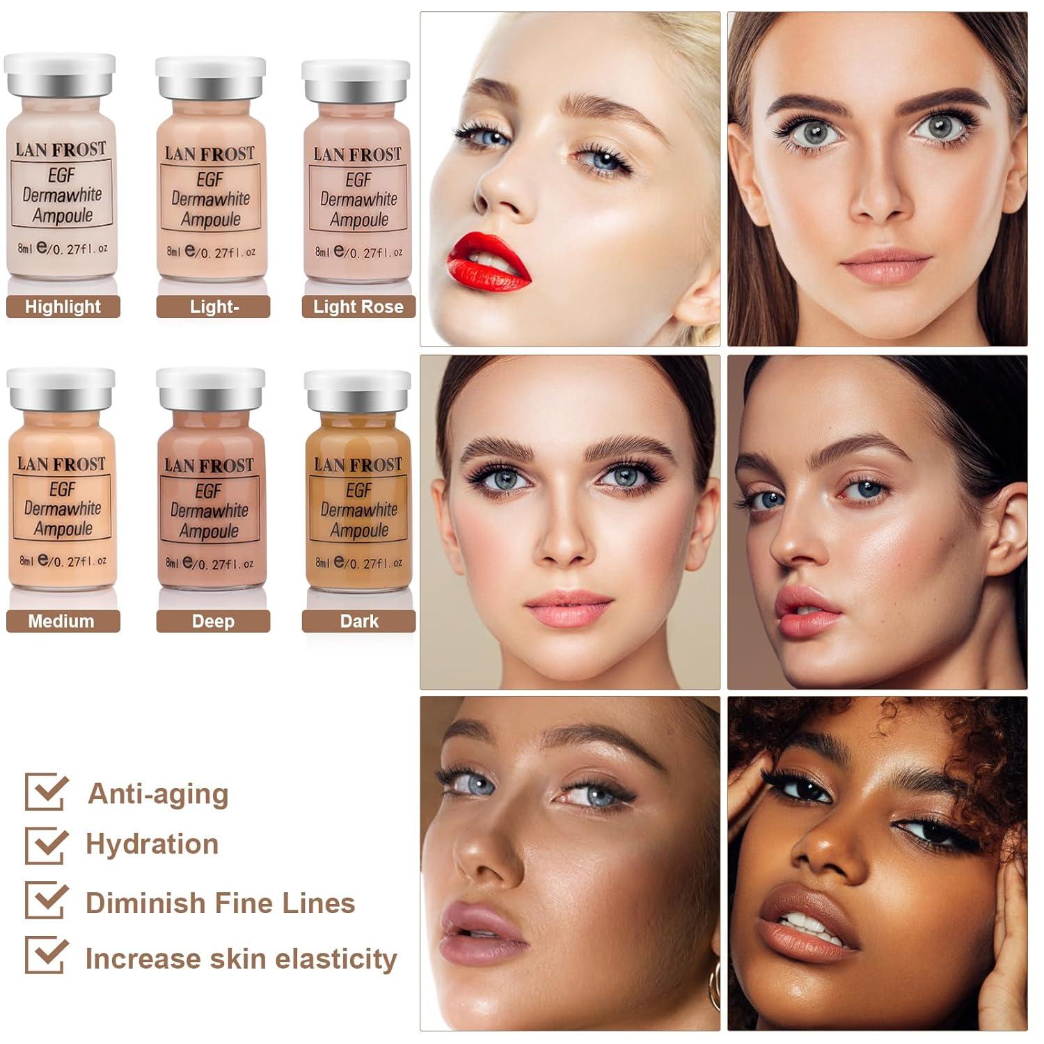 BB Pigment Glow Serum Hyaluronsäure Foundation Skin Care Kit 8ml 12pcs