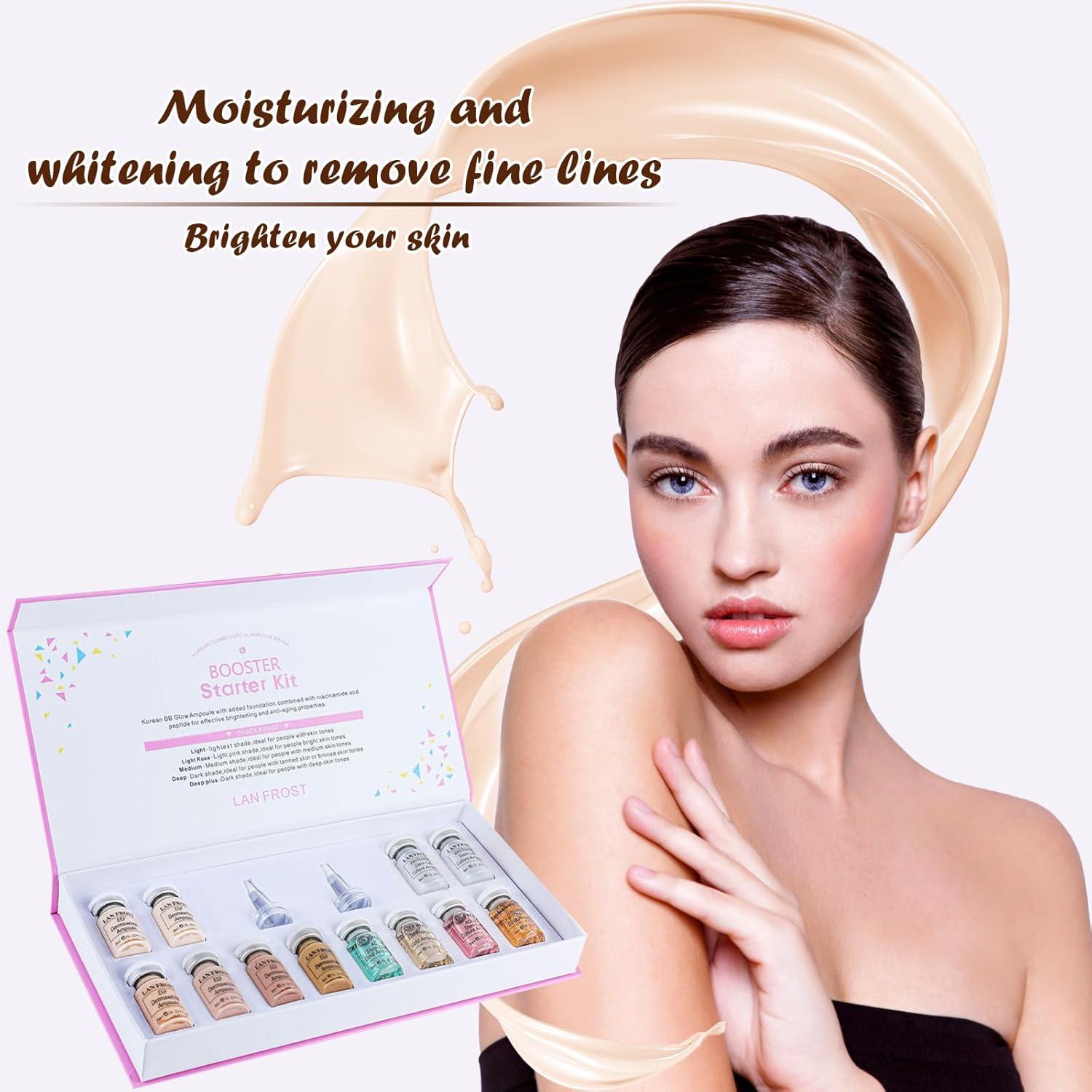 BB Facial Glow Kit Hyaluronsäure Serum Foundation Skincare 12 Fläschchen