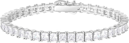 925 Silber Tennisarmband mit Zirkonia 4mm Iced Out 19cm