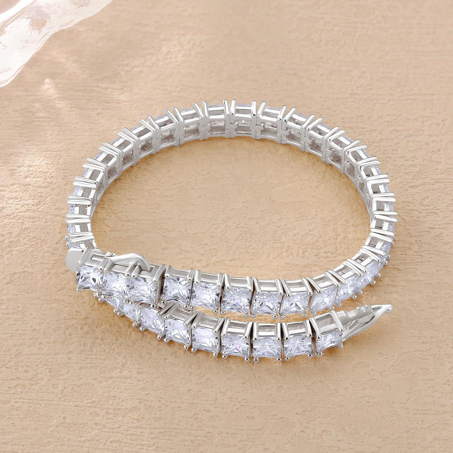 925 Silber Tennisarmband mit Zirkonia 4mm Iced Out 19cm