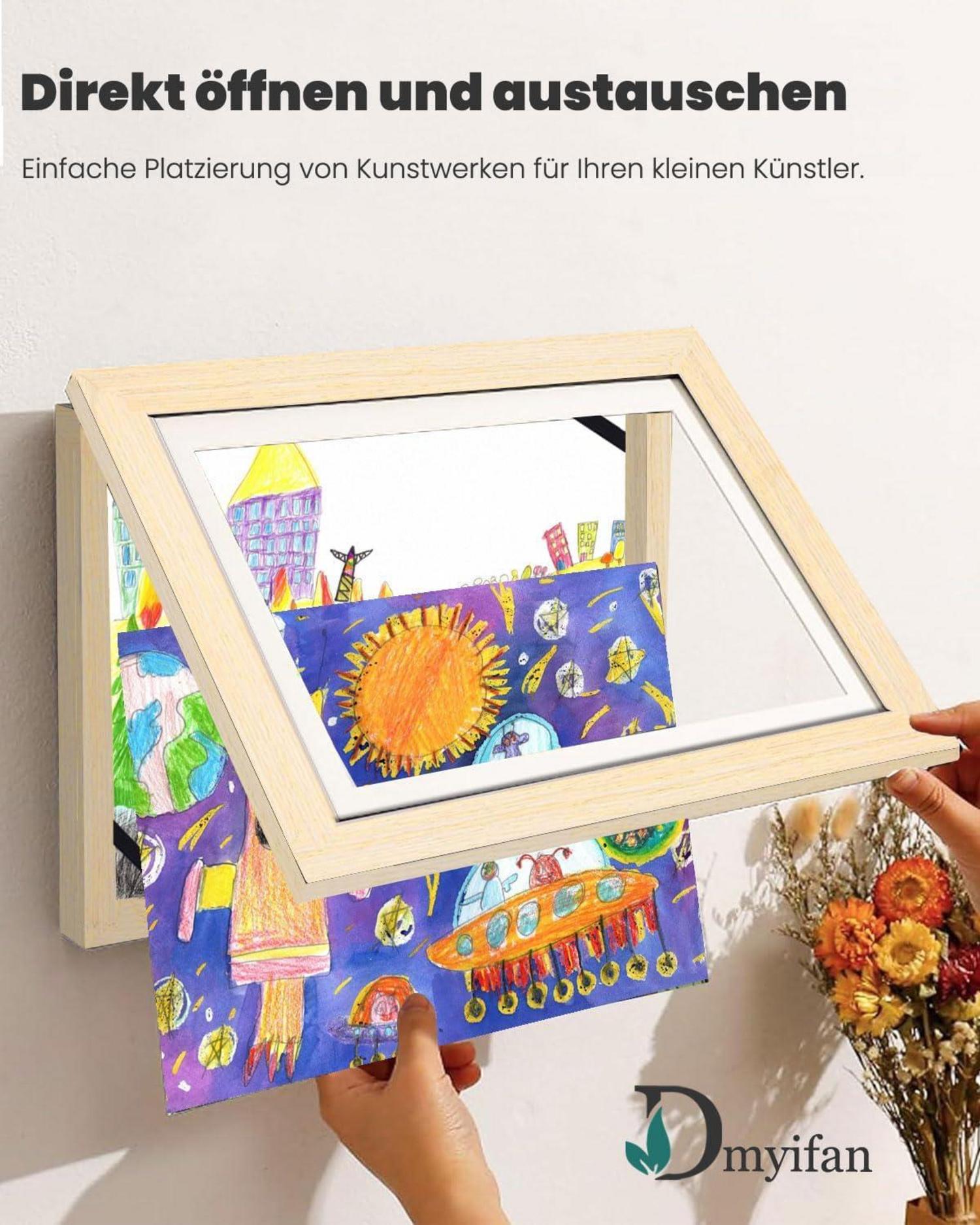 Kinderbilderrahmen A4 Kunstfotorahmen für Schule und Zuhause