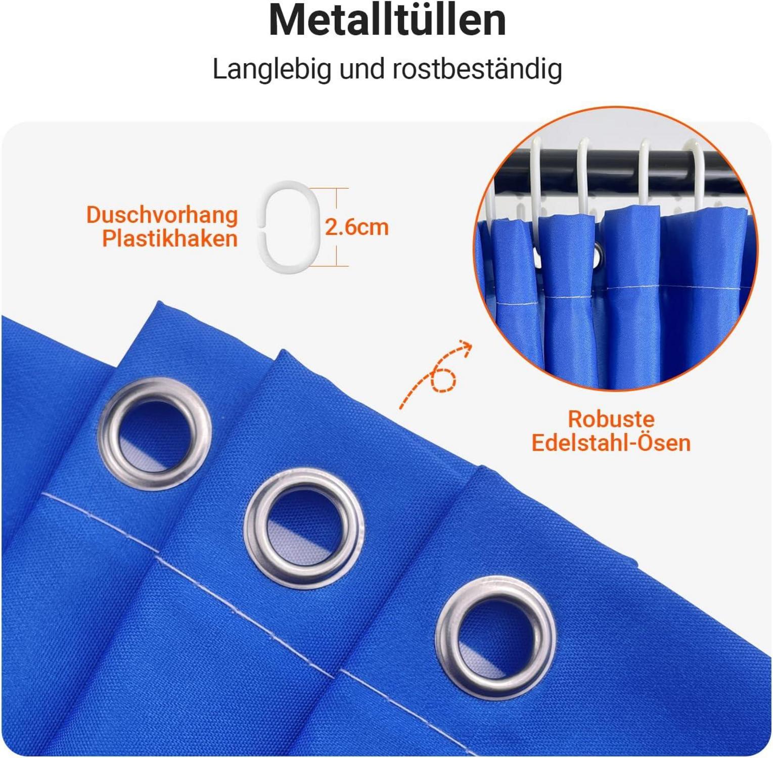 Delphin Duschvorhang 200x200cm Antischimmel Wasserabweisend Polyester Blättermuster