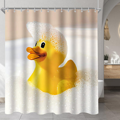 Duschvorhang Gelbe Ente 240x200cm Wasserabweisend Textil
