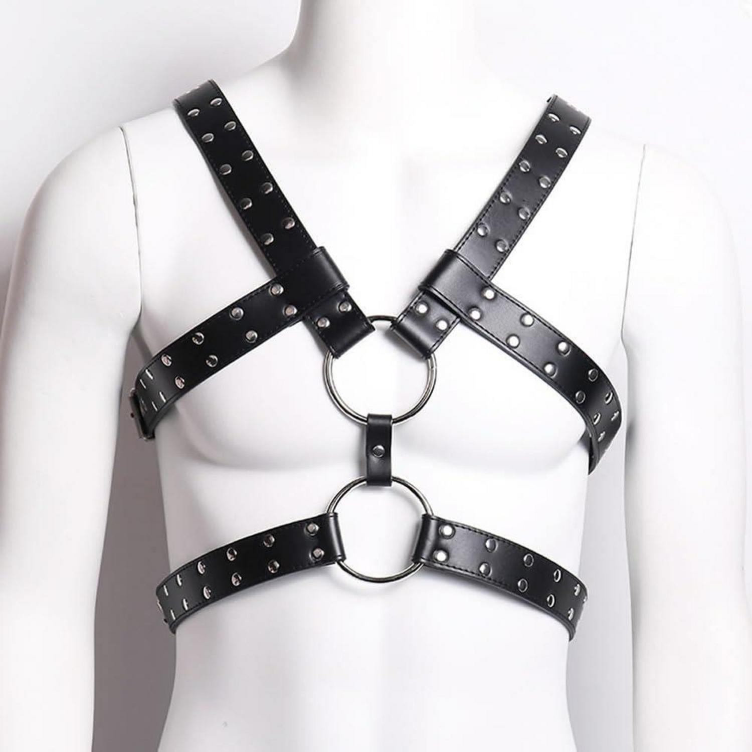 Harness Männer Leder Sexy Unterwäsche Brustgurt Gothic Bondage
