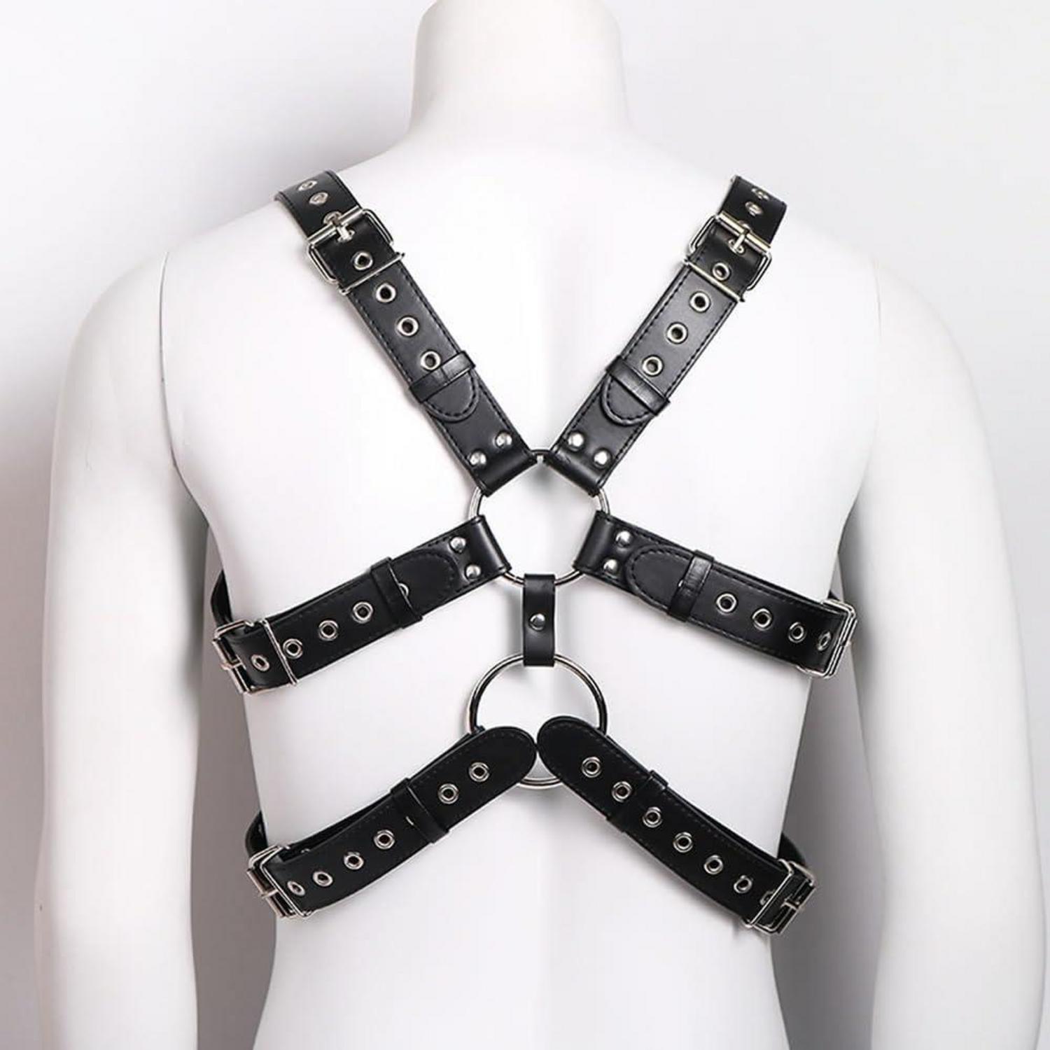 Männer Leder Harness Unterwäsche Bondage Brust Geschirr Fetish Erotik Punk Gothic