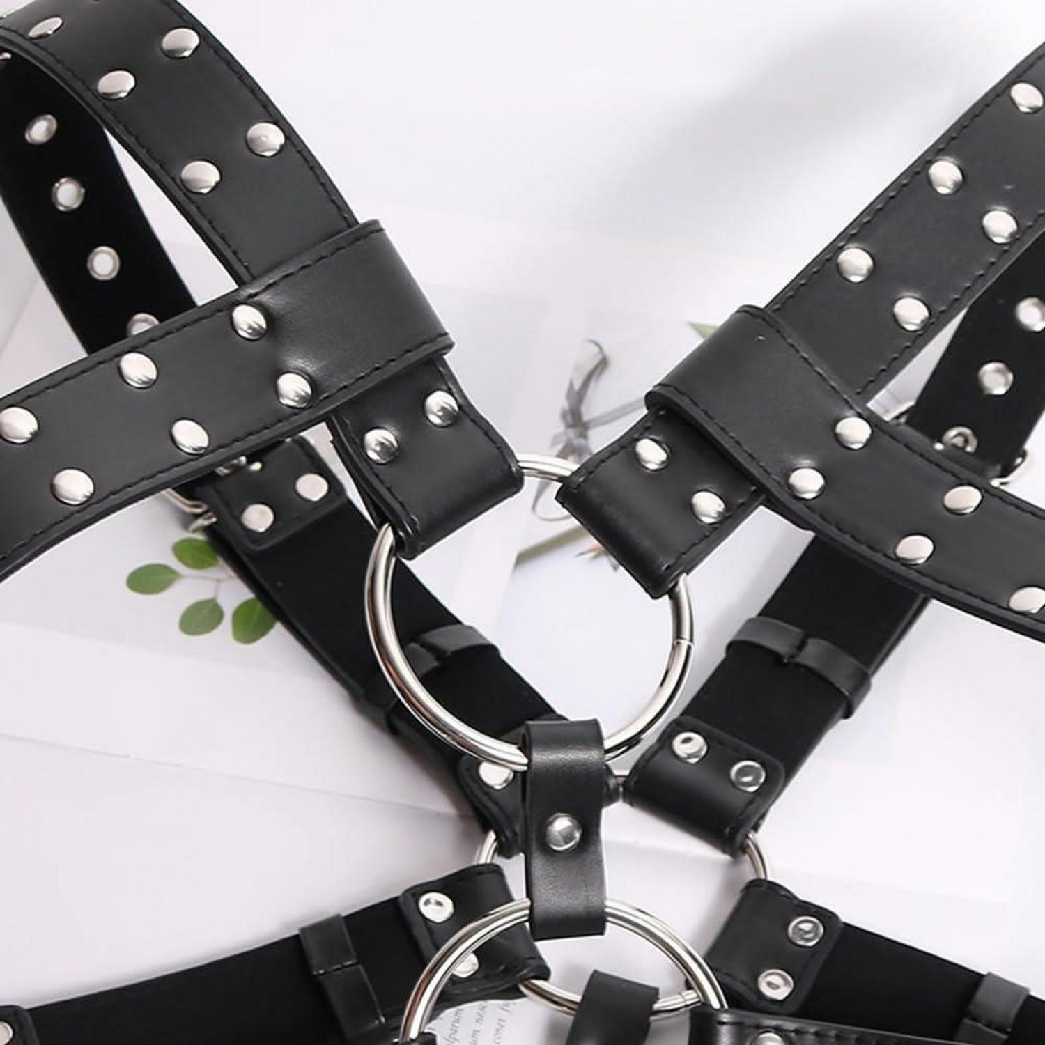 Herren Leder Harness Sexy Unterwäsche Bondage Fetisch Gothic Erotik DSHM