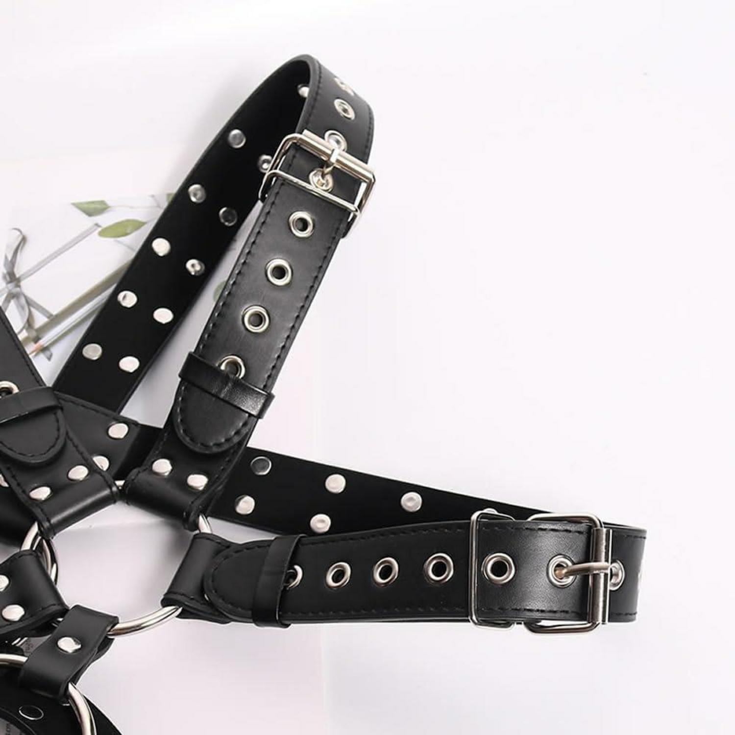 Herren Gay Harness Männer Leder Fetisch Punk Gothic Dessous