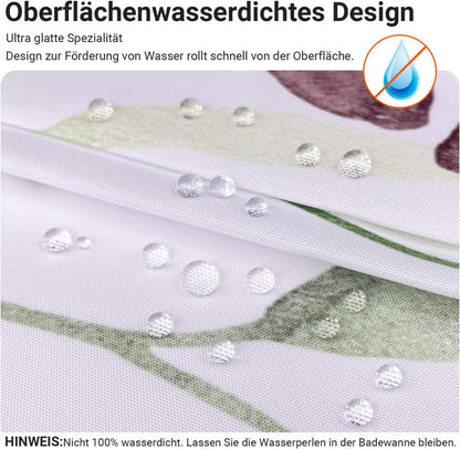 Duschvorhang Schmetterling Blumen 180x180cm Wasserabweisend