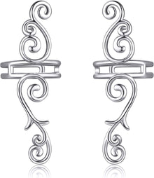 Ohrmanschetten Ohrringe Sterling Silber Filigran für Frauen