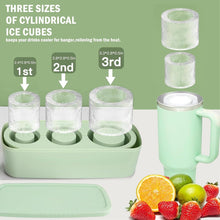 Eiswürfelform mit Deckel und Behälter für Tumbler Becher