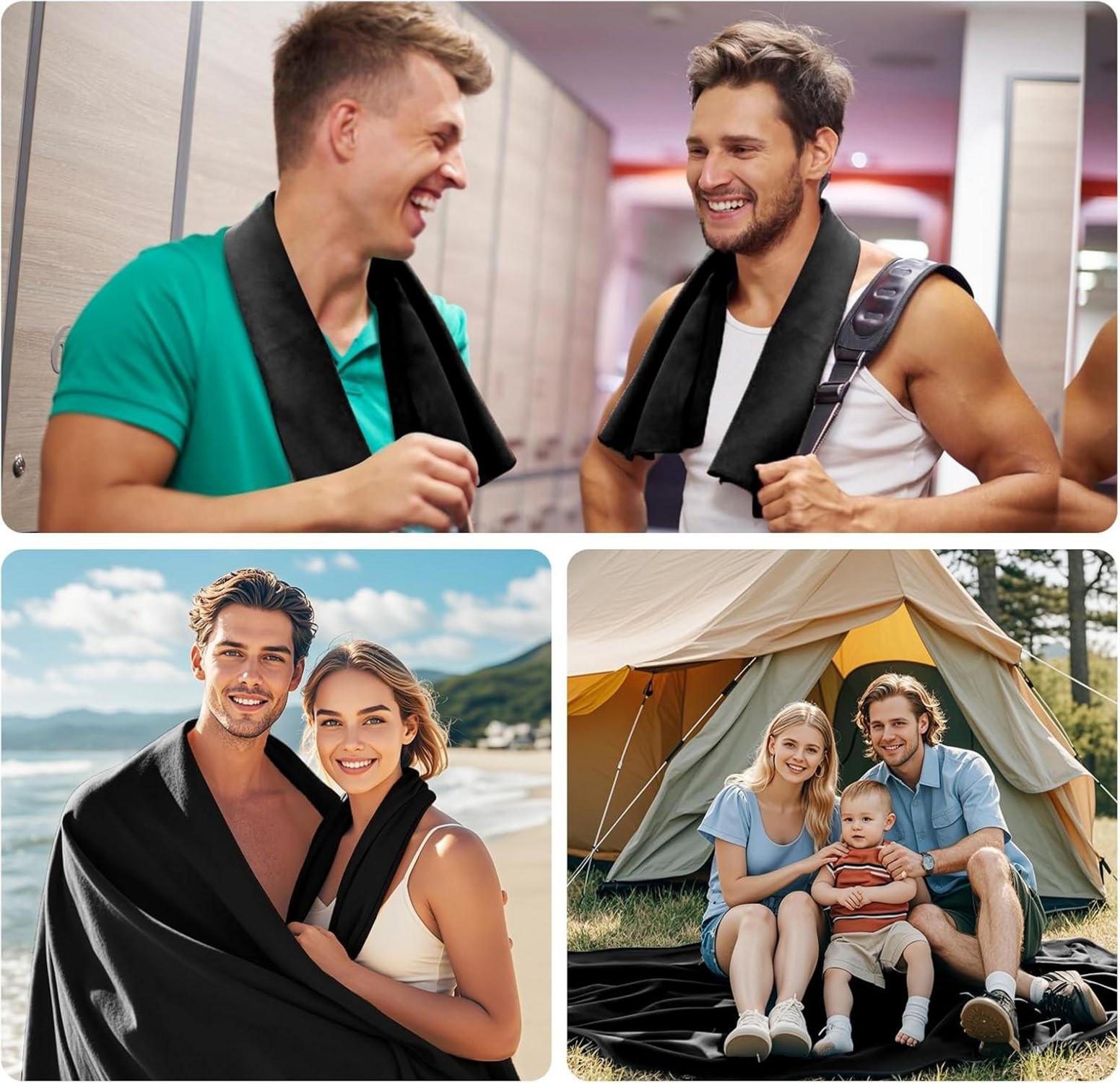 Schnelltrocknendes Mikrofaser Handtuch Set für Sport & Reise