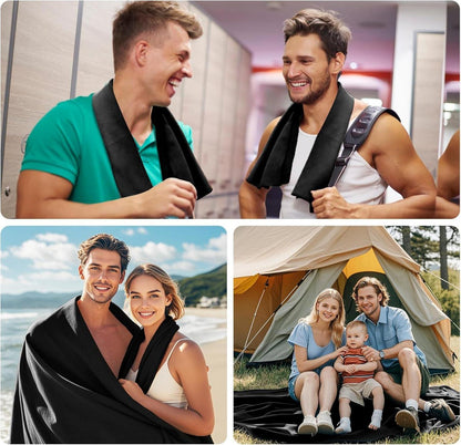 Schnelltrocknendes Mikrofaser Handtuch Set für Sport & Reise