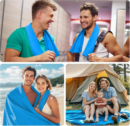 Schnelltrocknendes Mikrofaser Handtuch Set für Sport & Strand