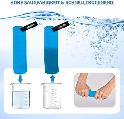 Mikrofaser Handtuch Set 3er Pack für Strand Fitness Bad