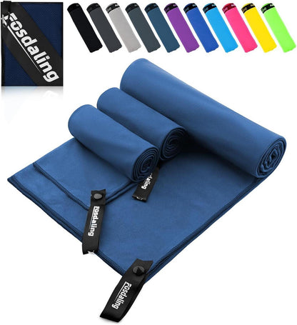 Schnelltrocknendes Mikrofaser Handtuch Set 3-teilig für Sport