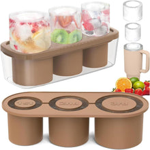 Silikon Eiswürfelschale mit Deckel 3 Fach Eiswürfelform 40 Oz Becher