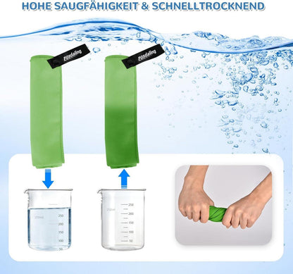 3er Set Mikrofaser Handtuch: Groß & Klein, Schnelltrocknend Strand & Sport