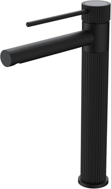 Moderne Mattschwarze Waschtischarmatur mit Auslaufhöhe 250mm