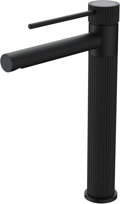 Moderne Mattschwarze Waschtischarmatur mit Auslaufhöhe 250mm