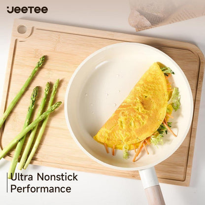 JEETEE Keramik Töpfe und Pfannen Set 16-teilig Antihaft