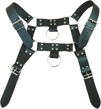 Herren Punk Leder Brustgeschirr Harness Gothic Fetisch BDSM Kostüm Bondage SM Clubwear