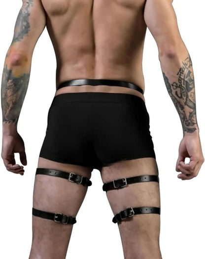 Punk Leder Bein Harness Gothic Strumpfband Gürtel BDSM Bondage