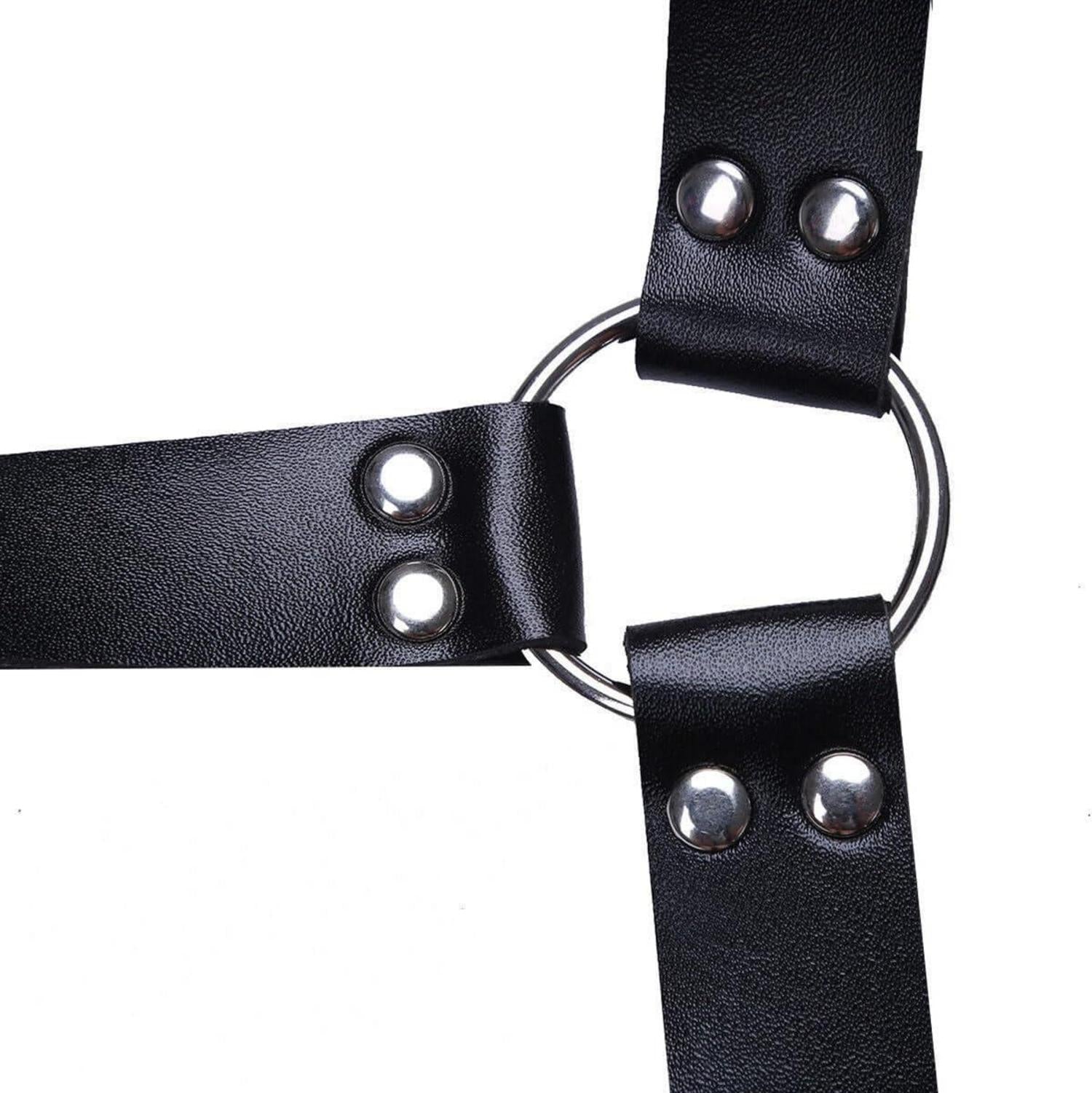 Herren Brust Harness Leder Schulterpolster BDSM Kostüm Sexspielzeug