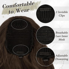 BARSDAR Ponytail Extension Braun 66cm Lang Lockige Wellige