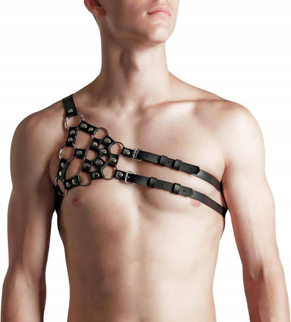 Herren Punk Body Brust Harness Leder Fetisch Gay Unterwäsche Erotik