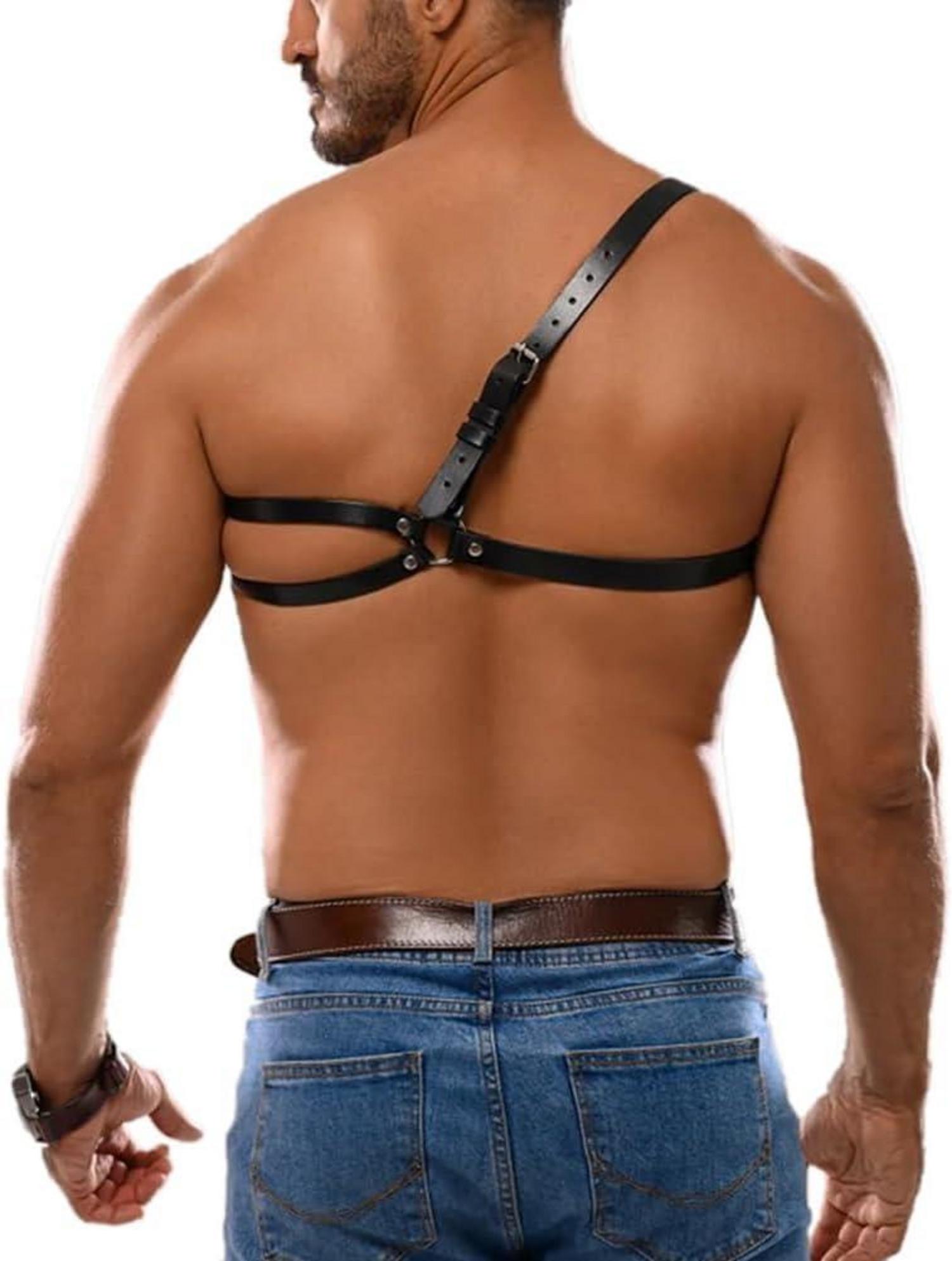 Herren Punk Body Brust Harness Leder Fetisch Gay Sexy Unterwäsche erotisch