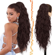 Lockiges Ponytail Extension mit Kordelzug 66 cm Braun