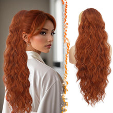 66cm Lockiger Pferdeschwanz Haarverlängerung Kupfer Rot Extensions