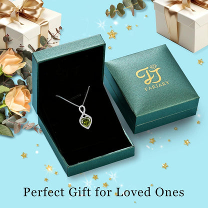 FJ Unendlichkeit Halskette Damen 925 Sterling Silber Herz