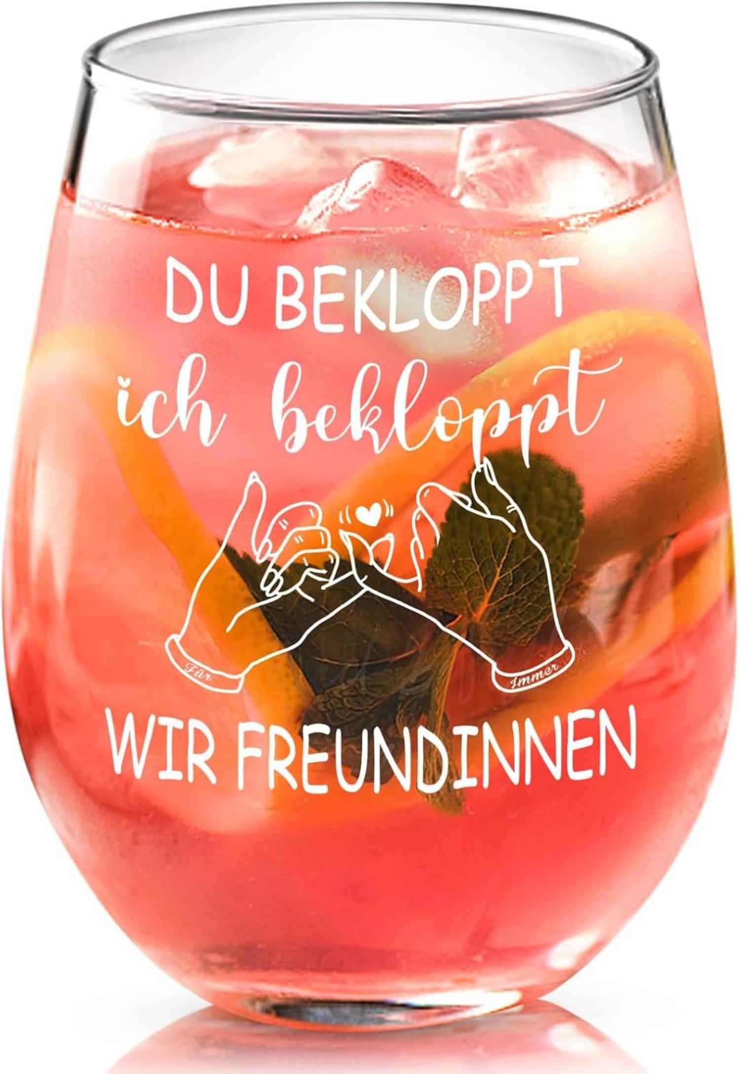 Weinglas Beste Freundin Geschenk Lustige Geschenke Frauen 520ml