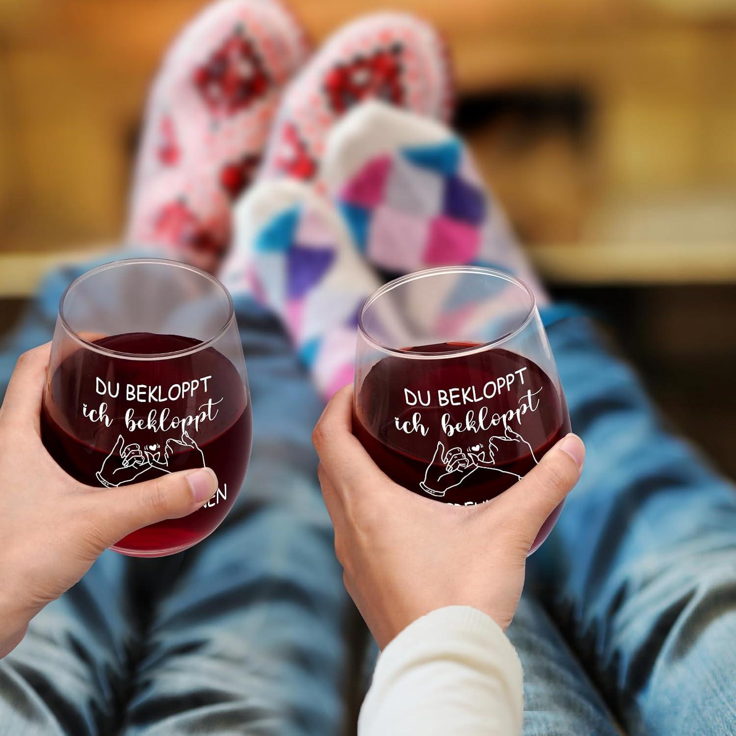 Weinglas Beste Freundin Geschenk Lustige Geschenke Frauen 520ml