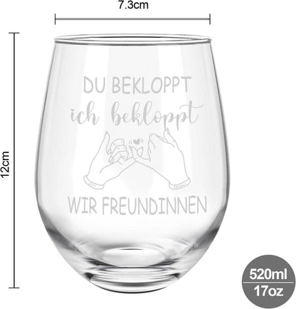 Beste Freundin Geschenk Weinglas lustige Geschenke 15oz Geburtstagsgeschenk