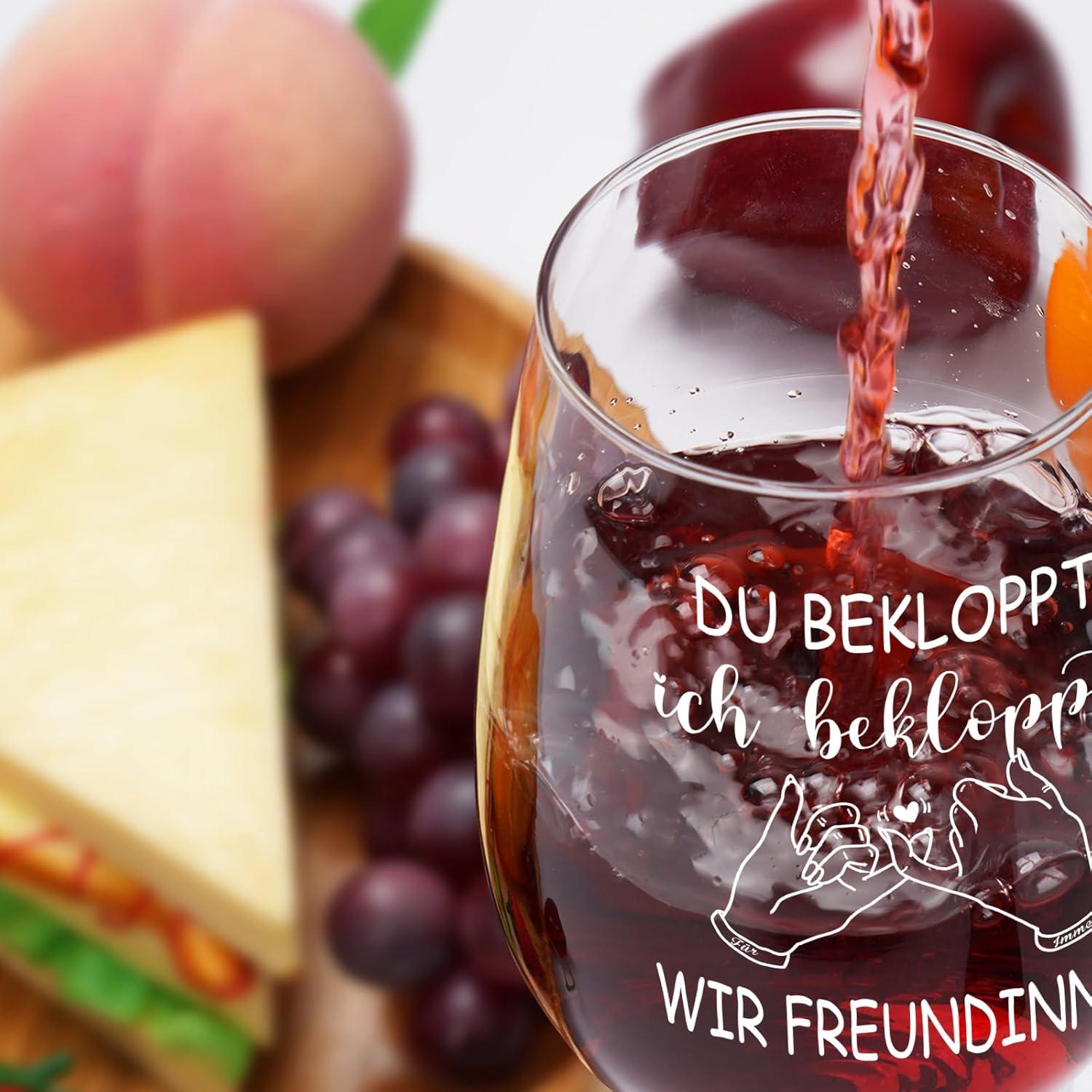 Weinglas Geschenk für beste Freundin Lustige Geschenkideen 520ml