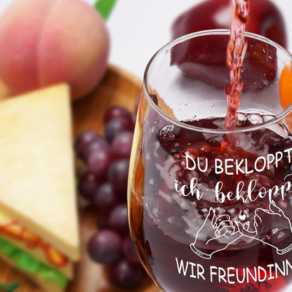 Weinglas Geschenk für beste Freundin Lustige Geschenkideen 520ml