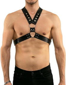 Gothic Punk Leder Body Harness Herren Sexy Clubwear BDSM Cosplay