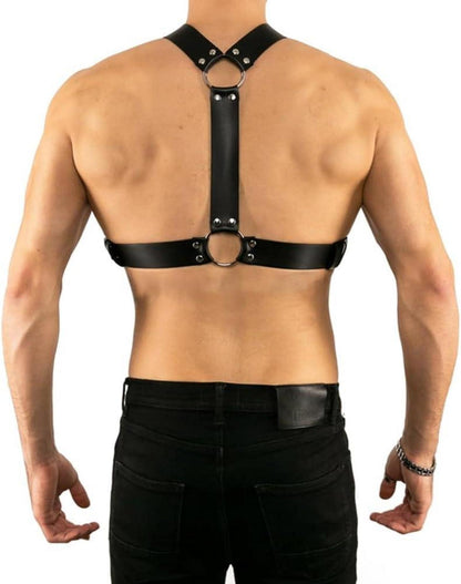 Gothic Punk Leder Body Harness Herren Sexy Clubwear BDSM Cosplay