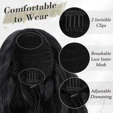 BARSDAR Schwarz Lockiger Ponytail Haarteil 66cm Synthetik