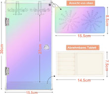 Drehbarer Acryl Schmuckständer mit Samt Tablett
