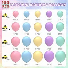 Luftballon Girlande Pastell 130 Stück Deko Set 18 12 10 5
