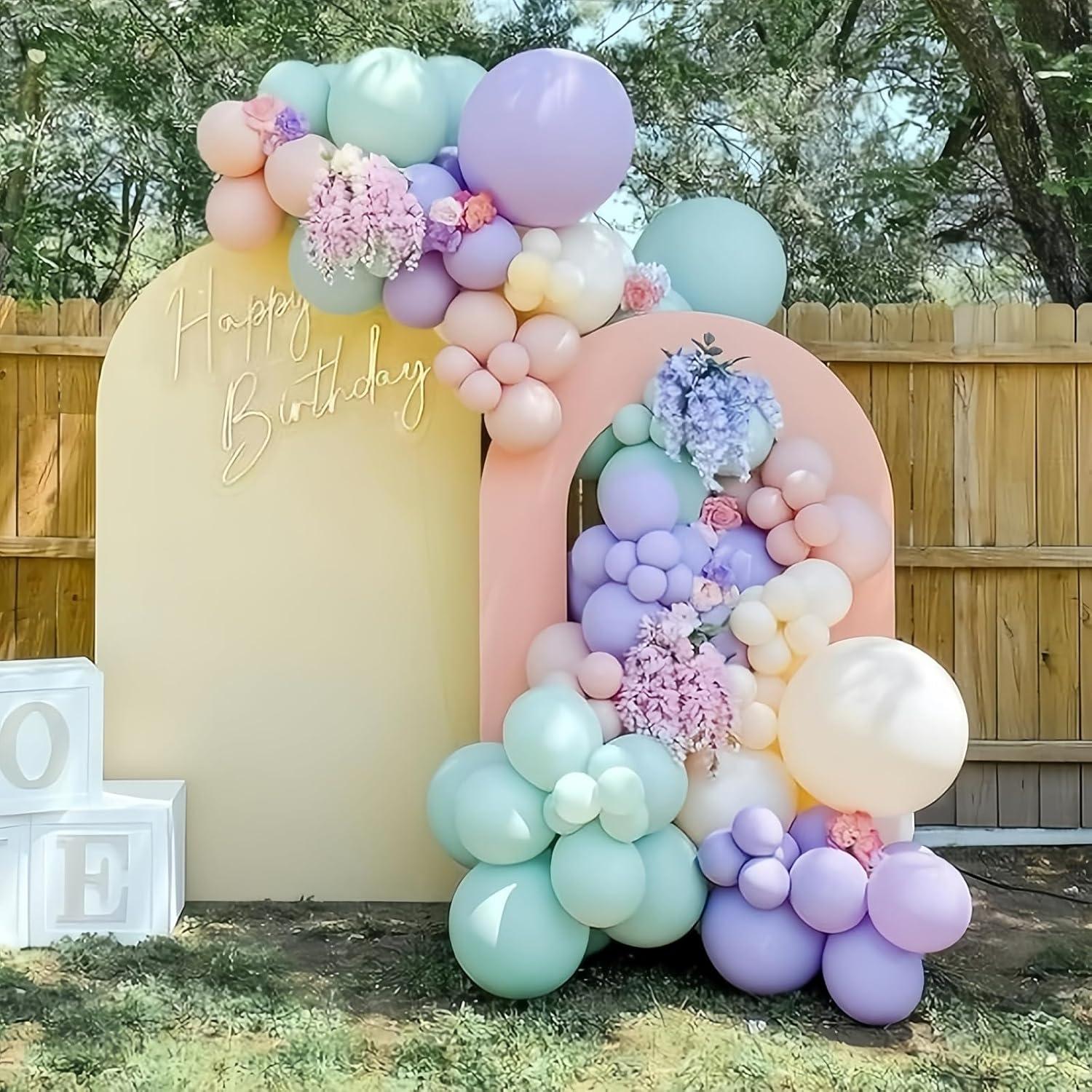 Luftballons Pastell Ballon Girlande Bunt 130 Stück, Mehrfarbige