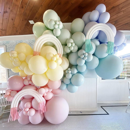 Luftballons Pastell Girlande 130 Stück Mehrfarbig 18 12 10 5 Zoll Hochwertiges Latex Helium Ballons Bunte Deko