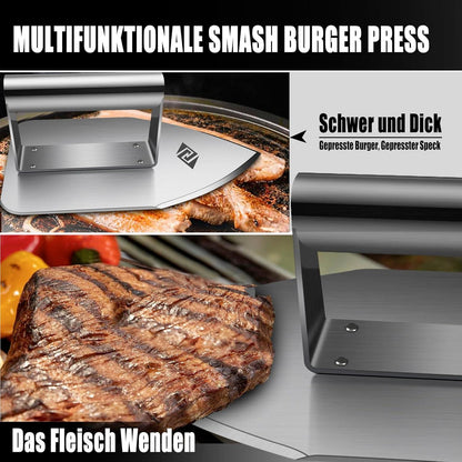 Edelstahl Burgerpresse Smash Burger Smasher Männer Geschenke Papa