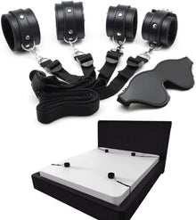 Bondage Set Bettfesseln Handfesseln Fußfesseln Augenbinde