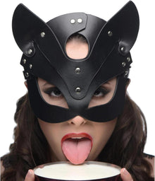 Katzenmaske Sexy PU Leder BDSM Fuchs Masken Damen Maskerade Bondage