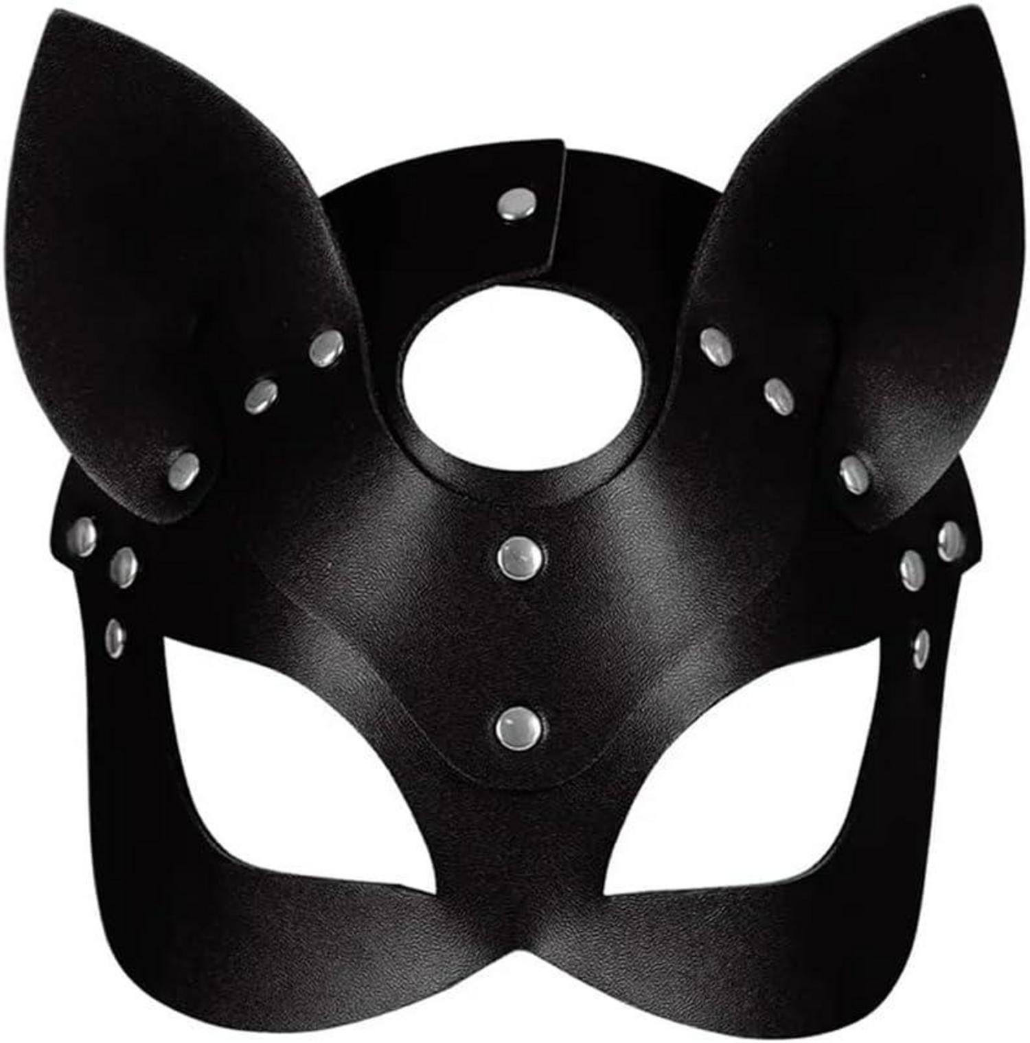 Katzenmaske Sexy PU Leder BDSM Fuchs Masken Damen Maskerade Bondage