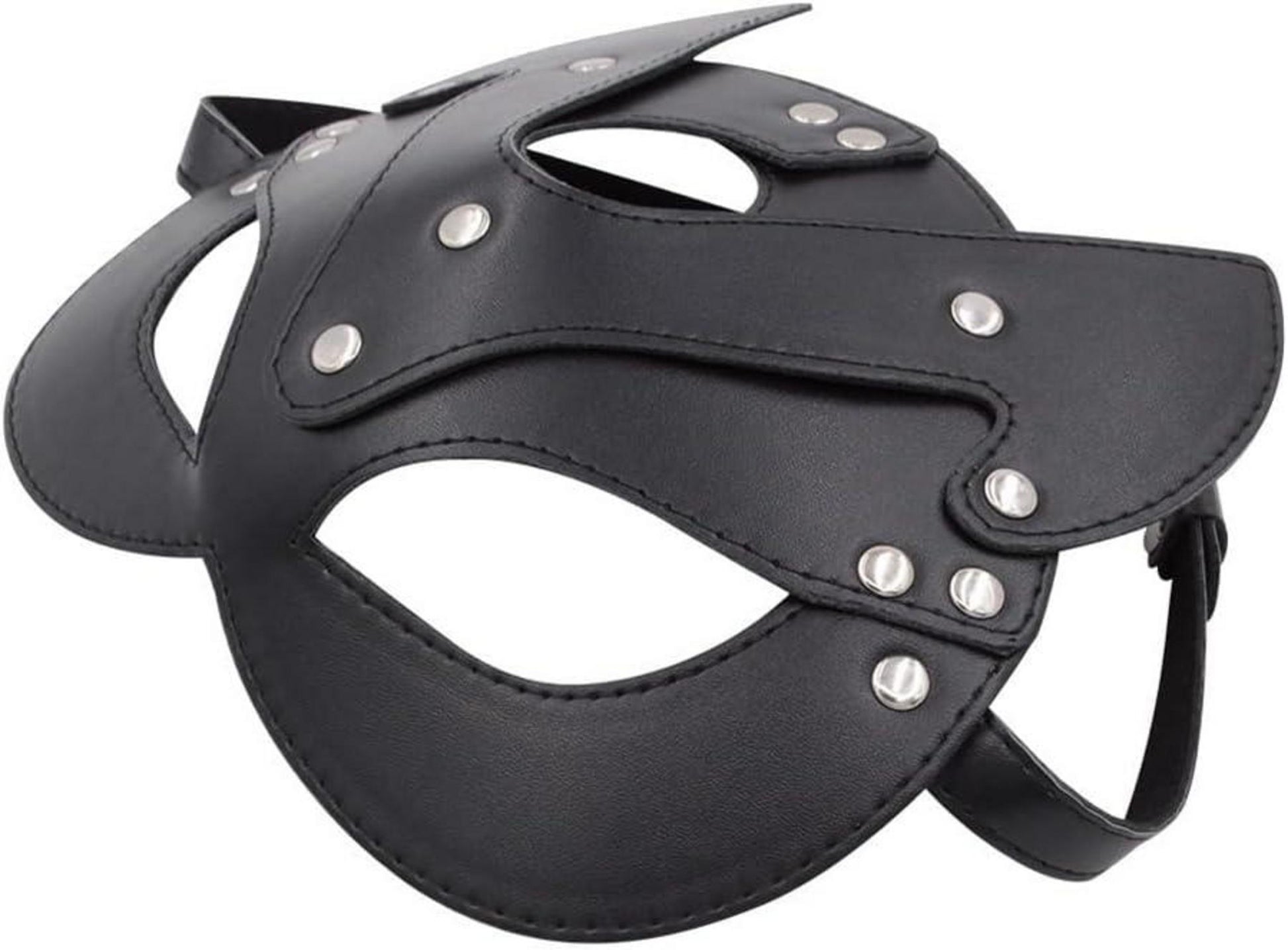 Sexy Katzenmaske PU Leder Bondage Maske Damen Catwoman BDSM Adult SM